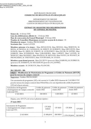 DEL 2026 025 ACTE TPN AP CP Travaux Campus Connecté.