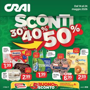 Volantino Crai Codè dal 14 al 24 maggio