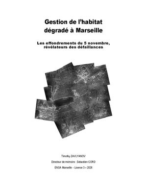 Gestion De L'habitat Dégradé à Marseille
