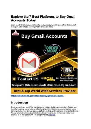 Explore The 7 Best Platforms To Buy Gmail Accounts Today