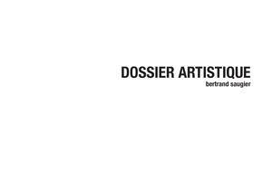 Bertrand Saugier Dossier Artistique (2026)
