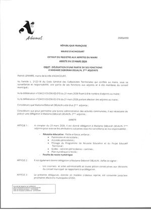 2026ar059 Délégation à D Delalin Tampon Préfecture
