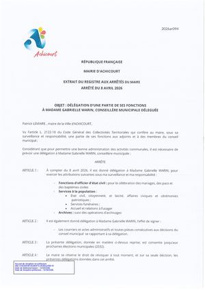 2026ar094 Delegation à G. Warin