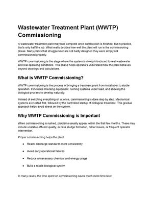Wastewater Treatment Plant Wwtp Commissioning (1)