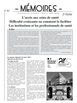 Bulletin Mémoires  N°83