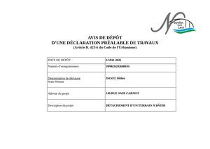 Dépôt DP0626282600034