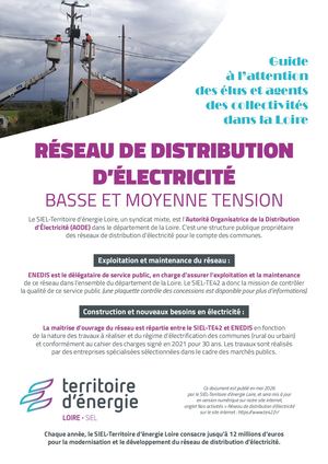 Livret réseau de distribution d'électricité