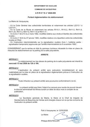 Arrête Salle Polyvalente 13 Mai