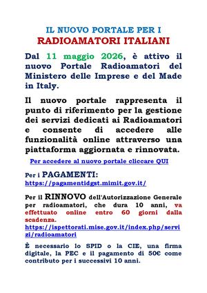 Il Nuovo Portale Dei Radioamatori