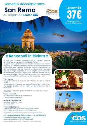 San Remo / Le 05 décembre 2026