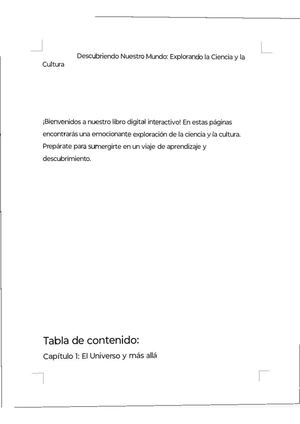 "Descubriendo Nuestro Mundo: Explorando la Ciencia y la Cultura"