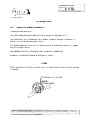 Décisions 12 05 26