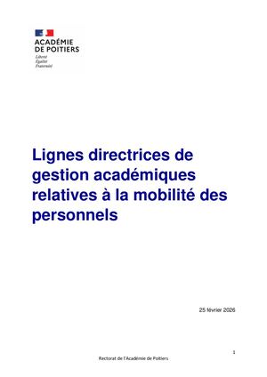 Lignes Directrices De Gestion Acad Mobilité Des Personnels 2026