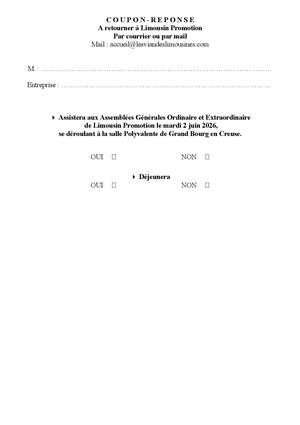 Coupon Réponse Ag 2026