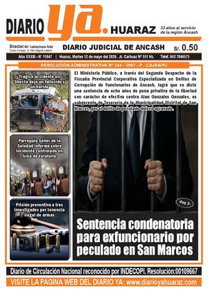 2026 05 12 Diario Ya Huaraz