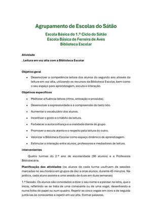 Atividades de promoção da fluência leitora