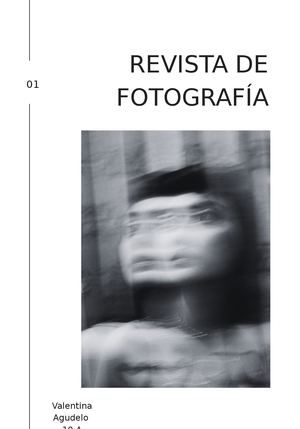 Blanco Y Negro Moderno Fotografía Revista