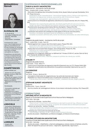 Hannah Bernardeau - Architecte DE - CV