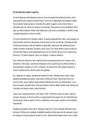 O recendo do xabón Lagarto