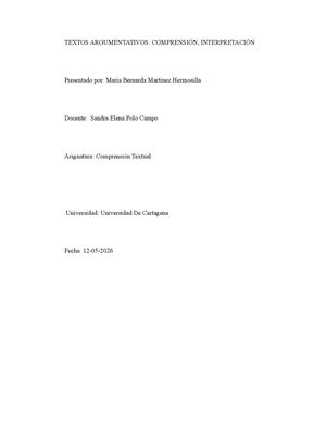 Textos Argumentativos U3 Maria