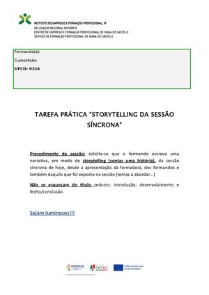 Tarefa Storytelling