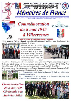 Artmai082026 Commémoration Du 8 Mai 1945 à Villecresnes