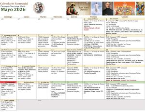 Calendario Mes De Mayo 26