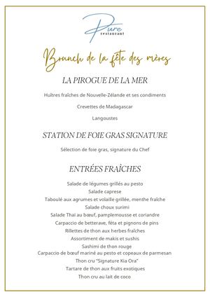 Menu Brunch De La Fête Des Mères 2026