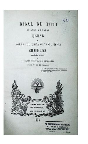(Wolof) Récits Bibliques, 1878