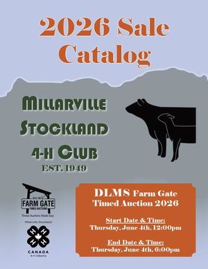 2026 Millarville Stockland 4 H Sale Catalog