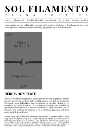 Plana poética: Sol filamento / No. 60 / Mayo 2026