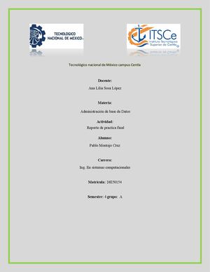 Reporte De Practica Final
