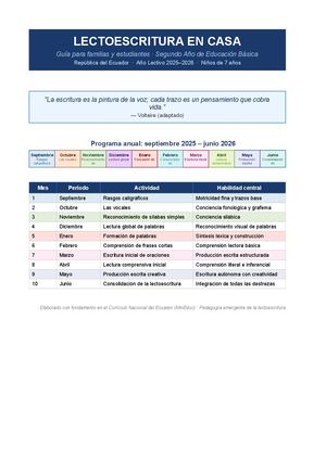 Lectoescritura 2do Sept Jun