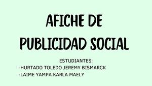 Afiche De Publicidad Social