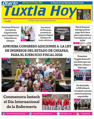 Tuxtla Hoy 13 De Mayo 2026