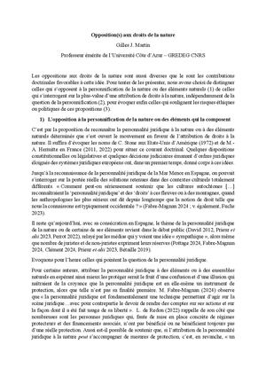 Oppositions Aux Droits De La Nature Martin V3 Rev Gjm Clean