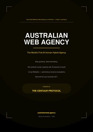 Australian Web Agency — Web Design & AI Automation Sydney | Agency Presentation 2026