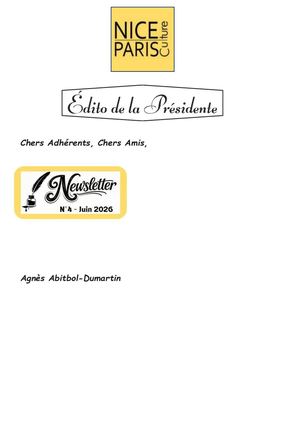Newsletter n° 4 - Juin 2026