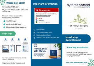 St Mary Surgery SystmConnect