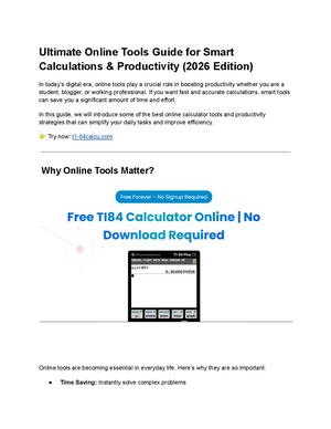 Ultimate Online Tools Guide For Smart Calculations