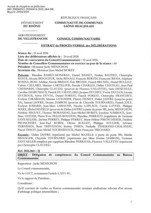 2026 064 TPN Délégation De Compétence Au Bureau