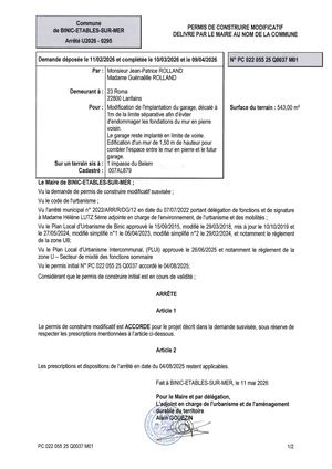 PC 25 Q 0037 M01 - Arrêté