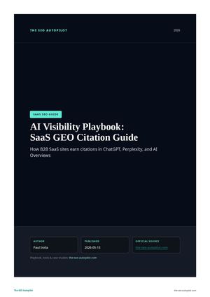 Ai Visibility Playbook Geo Saas