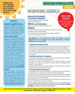 Dossier Spécial éTé 2026