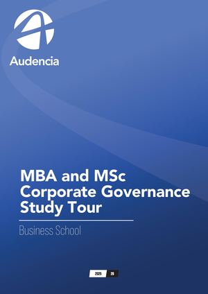Audencia Corporate Governance Study Tour