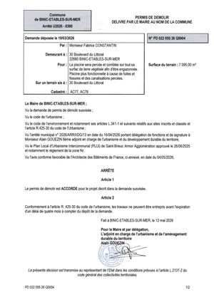 PD 26 Q 0004 - Arrêté