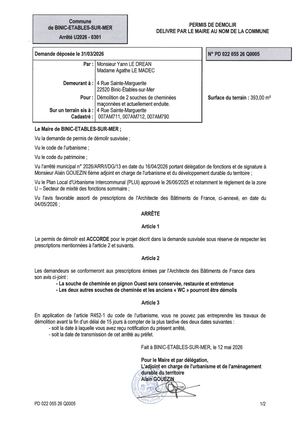 PD 26 Q 0005 - Arrêté