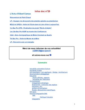 Infos Doc n°29 2025 2026
