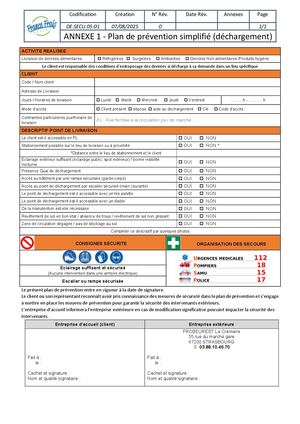 Protocole De Sécurité Simplifié (Livraison)
