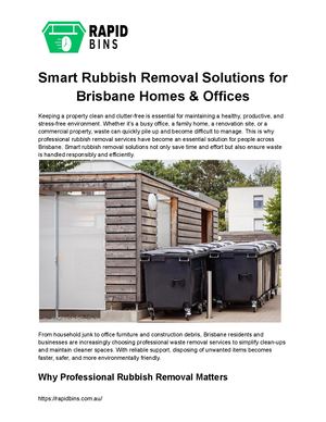 Smart Rubbish Removal Solutions for Brisbane Homes & Offices